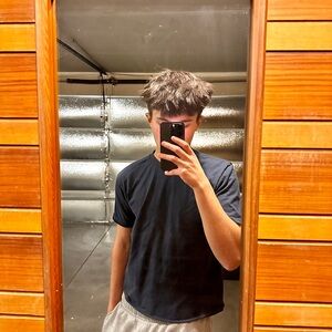 Navy Short Sleeve Tee Comfortable Classic Style